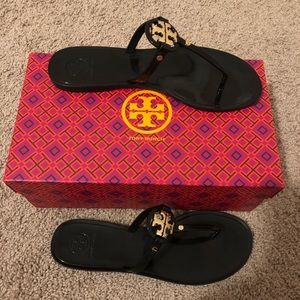 Black Tory Burch Mini Miller Jelly Sandals-8
